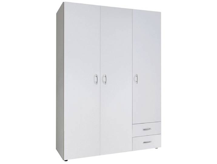 Drehtürenschrank BAKER weiss 3 Türen 2 Schubladen