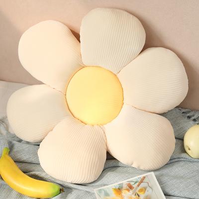 Trendy Discount Goods Six Petal Flower Cushion High Quality Sunflower Pillow Bay Window Pink Flower Setting For Bedroom Seat Pillow Girly Room white yellow 35x35cm
