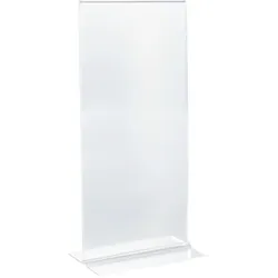 T-Aufsteller, für Inhalt DIN lang, Hochformat, Acryl, transparent, Acryl (PMMA)