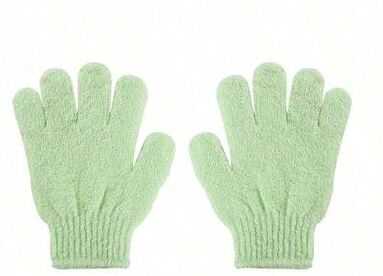 Smart Shopping Spot Reversible Exfoliating Shower Gloves Dual Sided Body Scrub Gloves For Cleansing & Back Scrubbing green