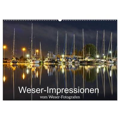 Weser-Impressionen (Wandkalender 2027 DIN A2 quer), CALVENDO Monatskalender