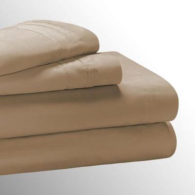 Home City, Inc. Majestic Sheet Set, Queen, Tan