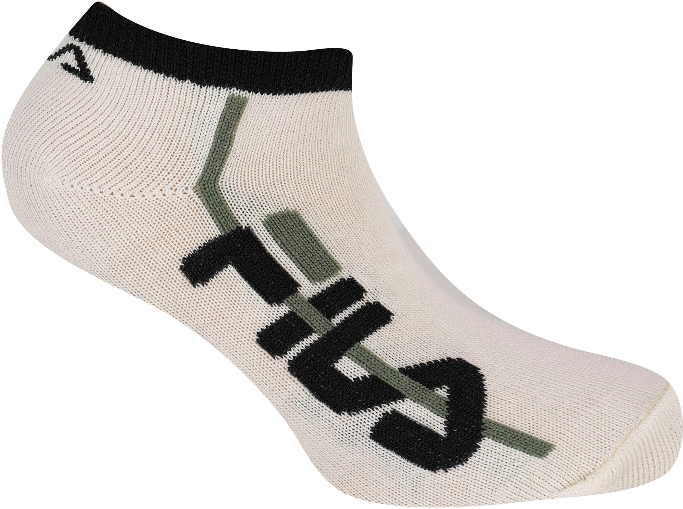 Freizeitsocken FILA "JUNIOR BOY INVISIBLE SOCKS", Jungen, Gr. 23-26, beige (military), Baumwollmischung, bestickt, mehrfarbig, Socken Freizeitsocken, Bequemes Fussbett für optimalen Komfort military 23-26
