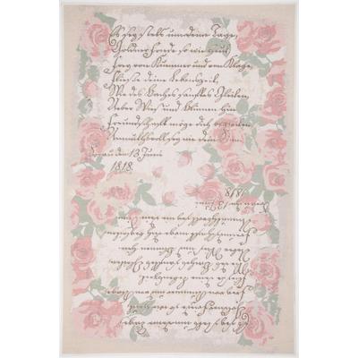 Teppich THEKO "Flomi Paris", rosa (rosé), B:240cm H:4mm L:340cm, Kunstfaser, Teppiche, Teppich, Flachgewebe, ideal im Wohnzimmer & Schlafzimmer