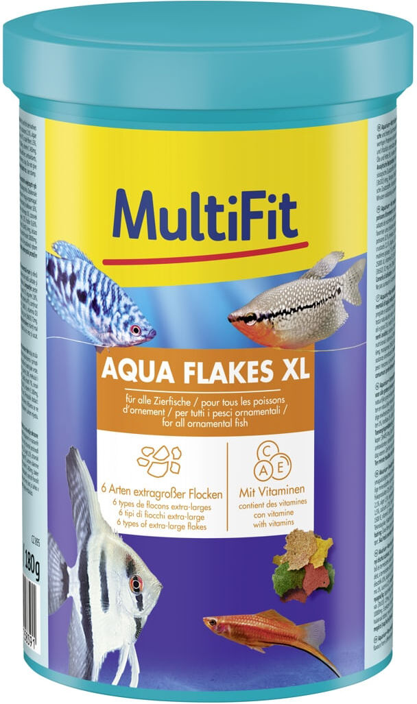 MultiFit Aqua Flakes XL per Pesci Ornamentali 180G