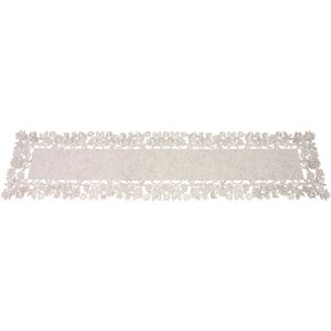 Frank-Flechtwaren Tischläufer Herbstwald, 612535, abwischbar, beige, aus Filz, 30 x 120 cm
