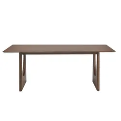 Design-rechteckiger Esstisch aus dunklem Walnussholz L200 cm KUALA