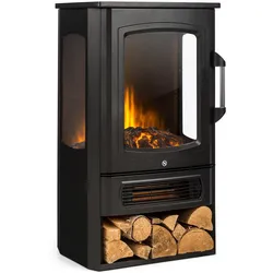 KlarsteinBormio Panorama Elektrischer Kamin 1000/2000W ThermostatSchwarz