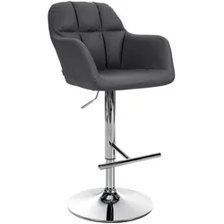 CLP Barhocker Natoma Kunstleder chrom   Farbe: schwarz, Material Gestell: Metall in Chromoptik