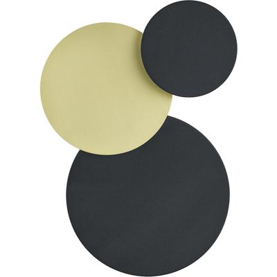 LED Wandleuchte "TILDA", schwarz (schwarz, goldfarben), 1, H: 34cm, 1 Stk., HELL HÖLLISCH GUTES LICHT, Leuchten, Tastdimmer, LED Wandleuchte