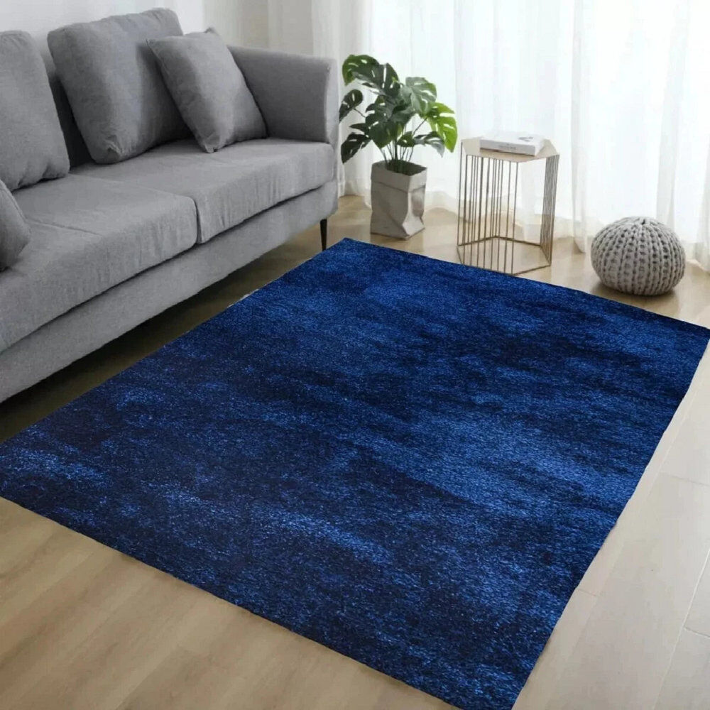 Household Furnishing York Rug Blue Blue Rectangle 160 x 230 cm