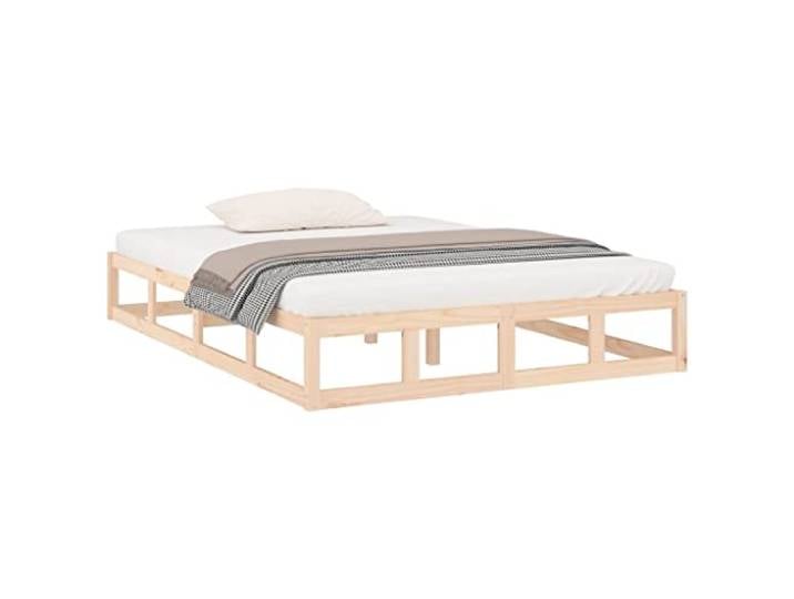 vidaXL Massivholzbett Bettgestell Bett Holzbett Doppelbett Bettrahmen Lattenrost Schlafzimmerbett Schlafzimmermöbel Kiefer 200x200cm