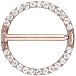 Titan Nippelpiercing Clicker RING + EINGEFASSTE KRISTALLE