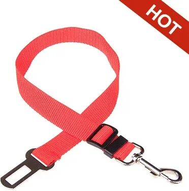 Smart Shopping Spot Adjustable Dog Car Seat Belt Safety Leash For Secure Pet Travel red
