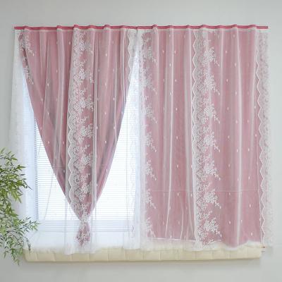 LightInthebox Blackout Curtains Velcro Self Adhesive No Drill Temporary Window Cover Short Curtains for Small Window Bedroom Apartment