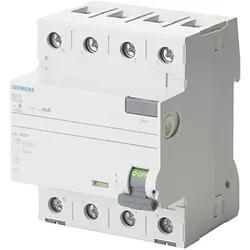 Siemens, Schutzschalter, RCCB Type A 40A 3+N-pole 30mA 400V 4mW