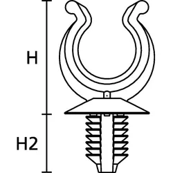 HellermannTyton Wellrohrhalter 155-31602(500)