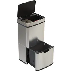 Kitchen Move Automatischer Mülleimer zur Mülltrennung NARVIK 75L Edelstahl Silber