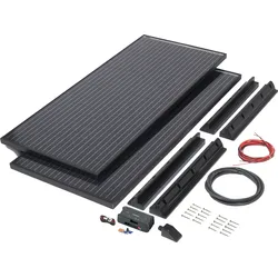 Büttner Elektronik Solar-Komplettanlage Power Blackline Solar Kit MT 400 / 2 x 200 W