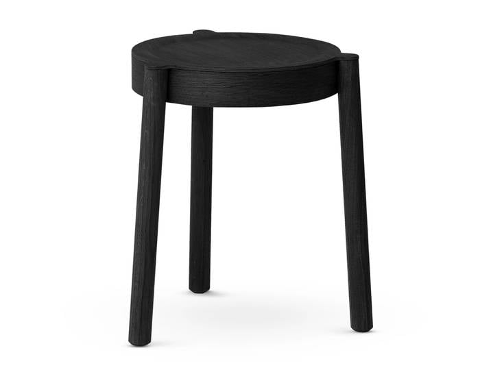 Northern Pal tabouret rond Noir chêne, Ø37x46 cm