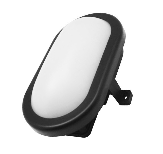 Bullseye ronde LED buitenlamp zwart spatwaterdicht voor tuin en balkon