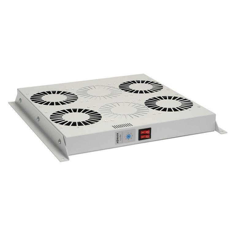 Solarix Ventilační jednotka univerzální 4 ventilátorů s termostatem RAL7035 do stropu i do dna VJ-R (VJ-R4)