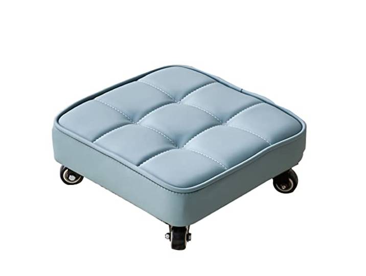 JFGCTYHXY Hocker mit Rollen, Quadratischer Rollsitz(Blue)