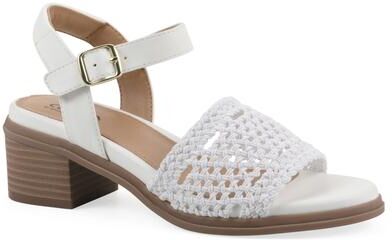 Women's Cortland Block Heel Sandal by Cliffs in White Smooth (Size 10 M)