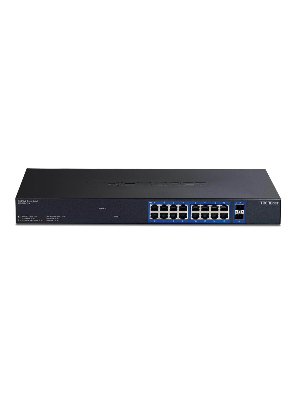 TRENDnet TEG-3182WS - Version v1.0R - switch - multi-gigabit web - 18 ports - smart - rack-mountable - TAA Compliant