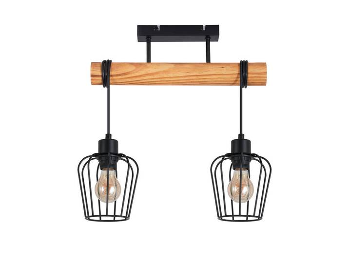 Nettlife Deckenleuchte 13/38/48cm, Schwarz, Metall, E27, 13x48x38 cm, Lampen & Leuchten, Innenbeleuchtung, Deckenleuchten, Deckenleuchten