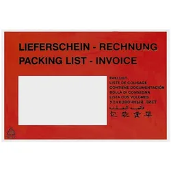 Docufix, Lieferscheintasche, BÜROLINE C5 306284 rot/schwarz Stück (C5)