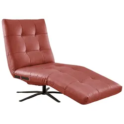 RELAXLIEGE LETICIA Rot Leder Relaxfunktion, Drehbar (360°)