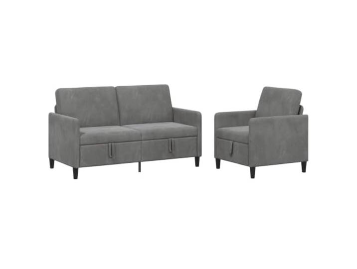 Coespram Sofagarnitur mit Stauraum 2-teilig Dunkelgrau 3-Sitzer Couch Set Praktisches Sofa Set fürs Wohnzimmer mit integriertem Sitzstauraum, abnehmbarem Bezug und robustem Metall-Holz-Rahmen.