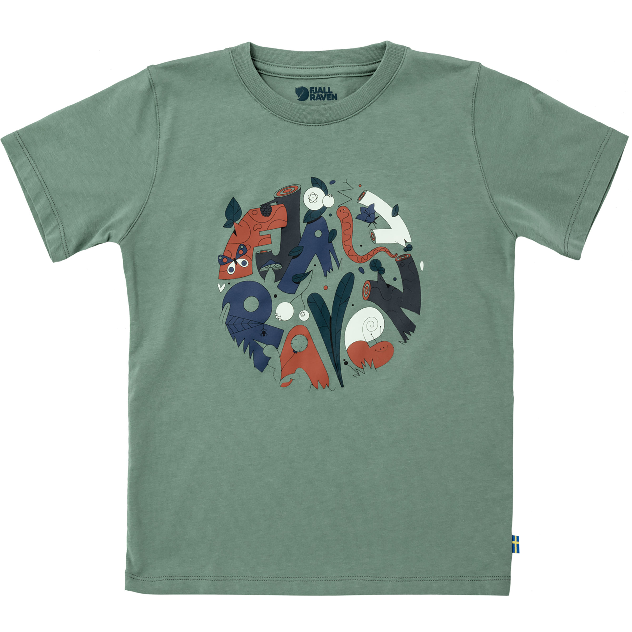 Fjällräven Forest Findings Kinder T-Shirts gruen Größe 104 Lifestyle Hautfreundlich