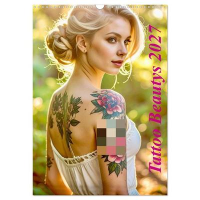 Tattoo Beautys (Wandkalender 2027 DIN A3 hoch), CALVENDO Monatskalender
