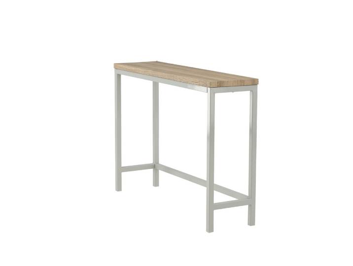 Beistelltisch VENTURE HOME Rise, schmaler hoher Beistelltisch, 110 × 30 cm , braun (grau, natur, natur), B:30cm H:80cm T:30cm, Tische, Beistelltisch, Ablagetisch, Stahl, schmal, hoch, modern, schlicht