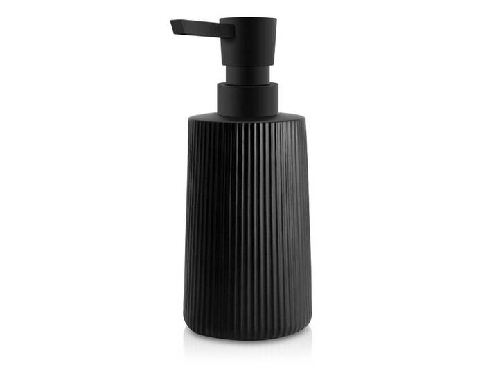 Seifenspender Glas Matt Schwarz 250ml, 7x18x7 cm, Badaccessoires, Seifenspender