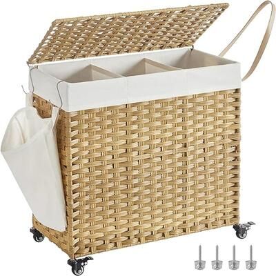 NO "Laundry Hamper with Lid, 37 Gallon (140L) - 26""L x 13""W x 23.6""H"