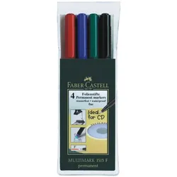 Faber-Castell, Marker, MULTIMARK 1513 - Marker - permanent - 0.6 mm - fein - mit Radierer (Packung mit (4x)