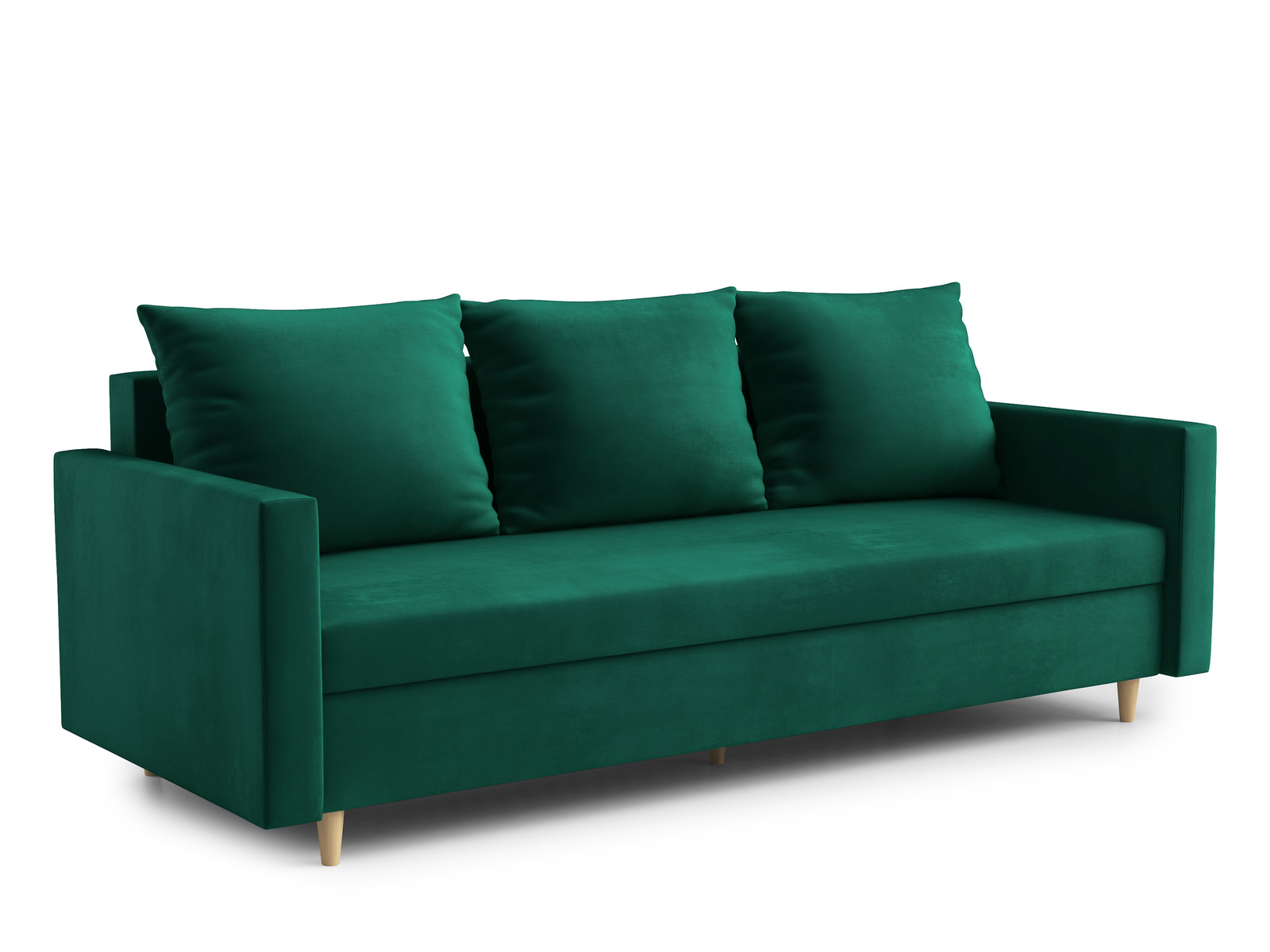 AX LIVING Hyden 3-zits slaapbank, flessengroen, Breedte: 222 cm
