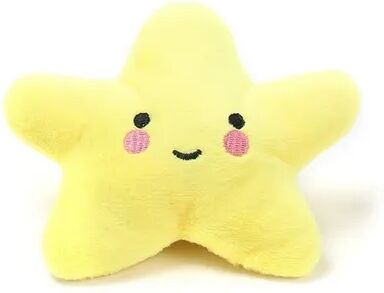 Cozy Casa Charm Pentagram Plush Squeaky Dog Toy For Cats & Puppies yellow
