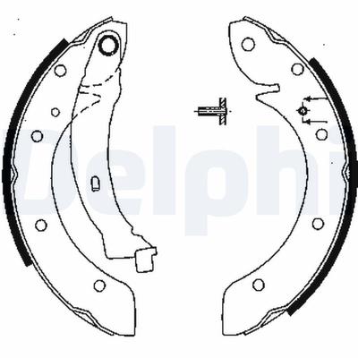 DELPHI Bremsbackensatz ls1838 für RENAULT