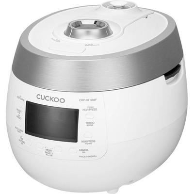 Cuckoo CRP-RT1008F Reiskocher Weiß-Silber mit Display