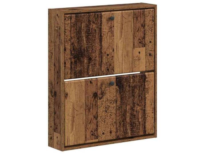 NOUVEAU Range-chaussures - (1 PC) Cabinet à chaussures mural BREDA 71x17x86cm - Bois ancien - Anti l'humidité  25453