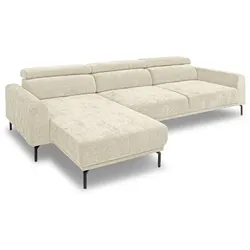 SOMETA Ecksofa Mons Stoff Beige Natur