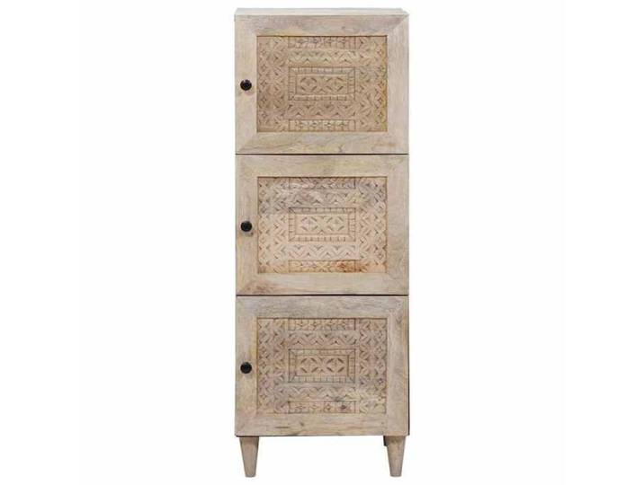 BEL-ACHAT* haut - Capacité généreuse - Cabinet Vaisselier Armoire Blanc 40x33x110 cm - Bois de manguier massif Prom47674455