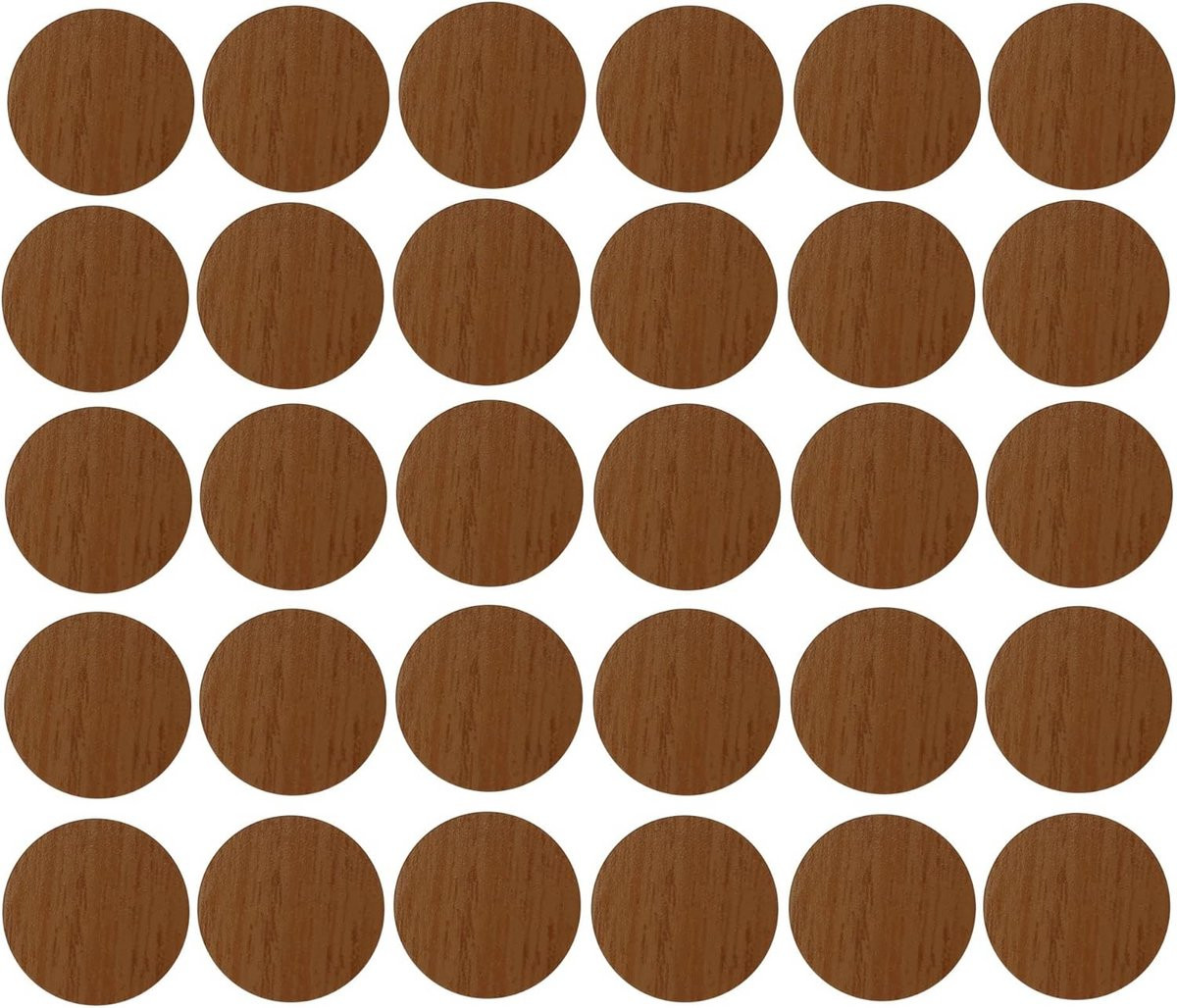 Schroefafdekkingen Bruin - Zelfklevende stickers voor meubels - 20 mm diameter