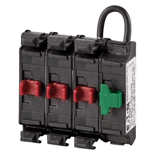 Eaton Flat Rear contact block,3NC,1NO (M22-AFK03SMC10)