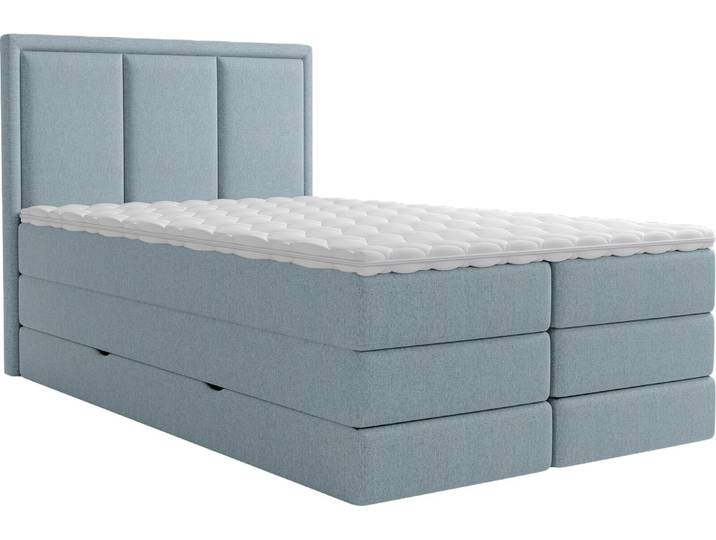 XORA Boxspringbett SWING, blau, Stoff