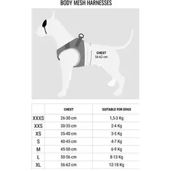 Morso Hondentuig Body Mesh Gerecycled Full Metal Dog Bruin (50, 52, 54, 56, Hund, Allgemein), Halsband + Leine